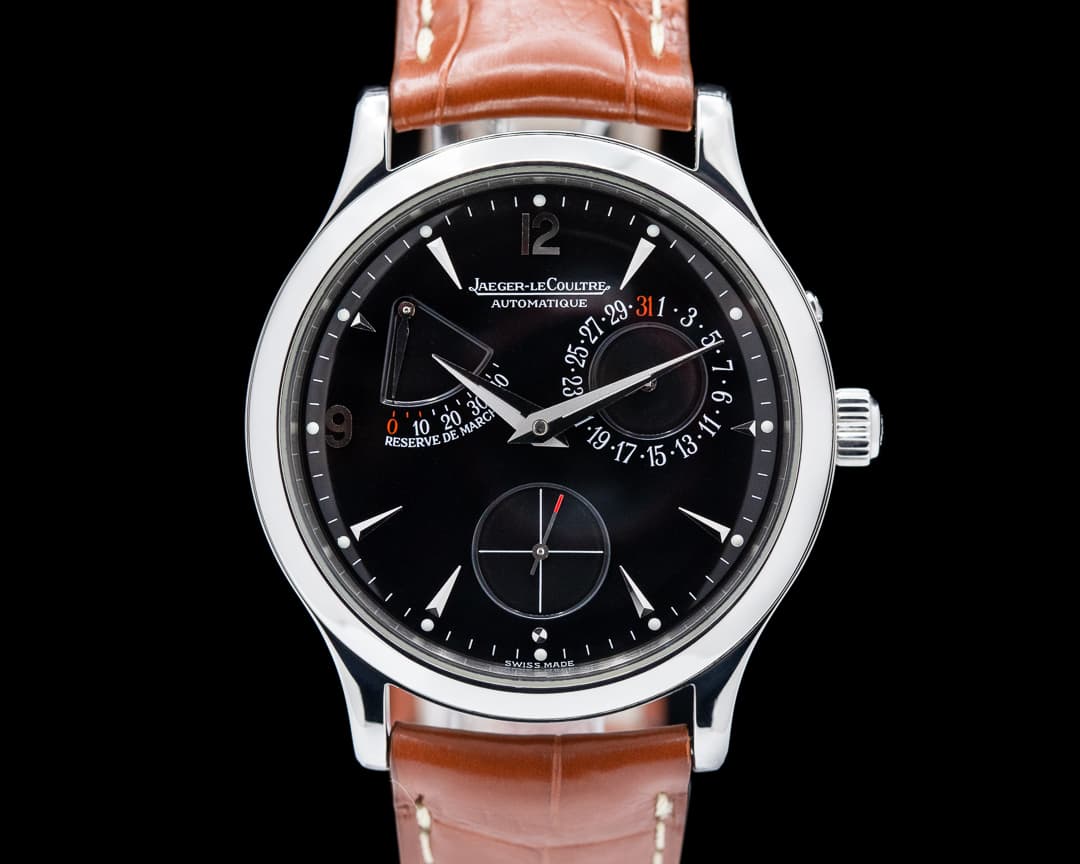 Jaeger LeCoultre Reserve de Marche Steel Black Dial