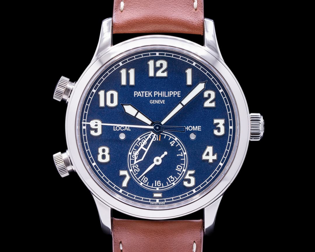 Patek Philippe Calatrava 5524G Pilot Travel Time 18k White Gold