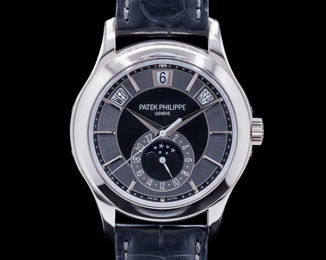 Patek Philippe Annual Calendar Rhodium Dial 18K White Gold 