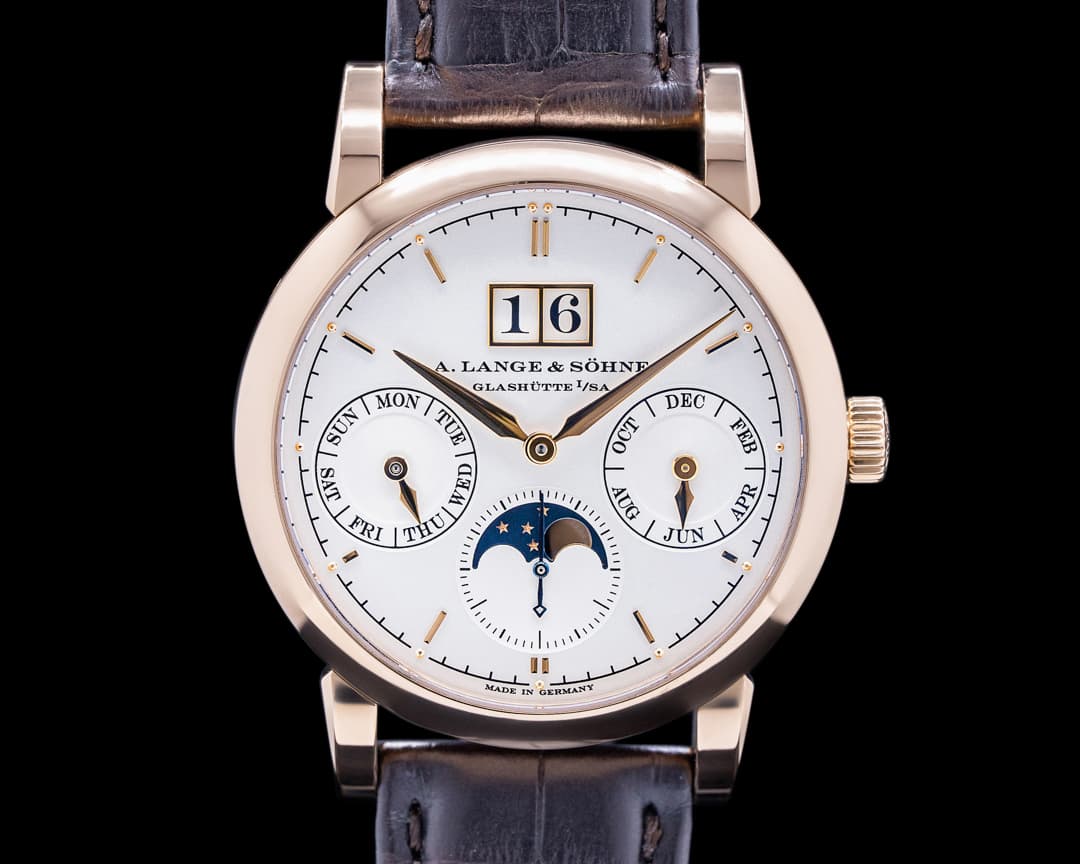 A. Lange and Sohne Saxonia Annual Calendar 330.032 18K Rose Gold 