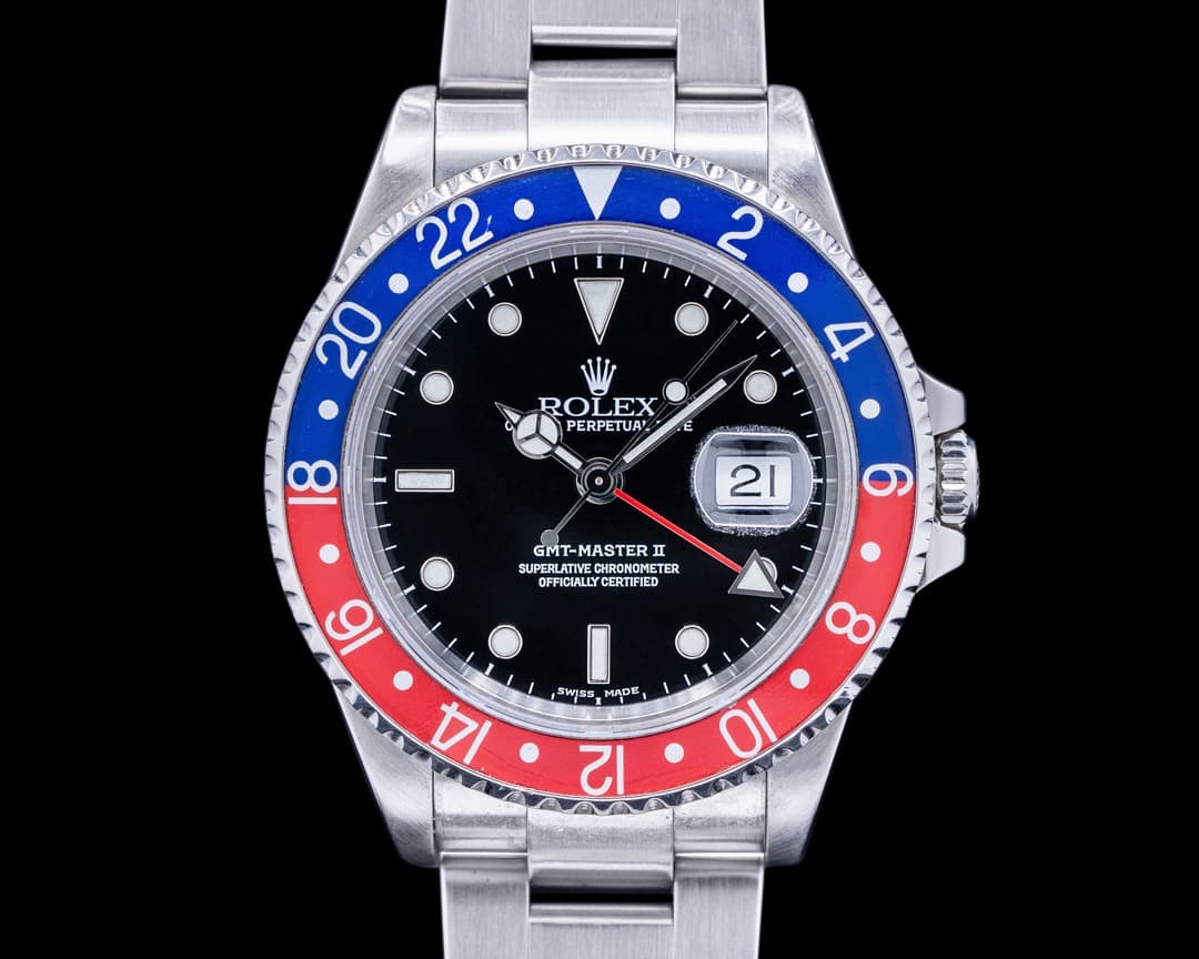 Rolex GMT Master II SS Red / Blue Pepsi Bezel 