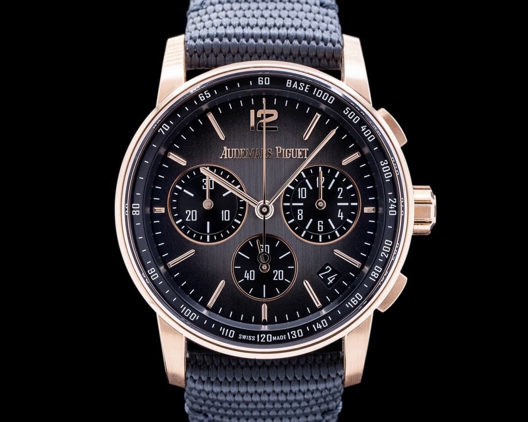 Audemars Piguet Code 11:59 Chronograph 18k Rose Gold / Ceramic Smoked Grey Dial