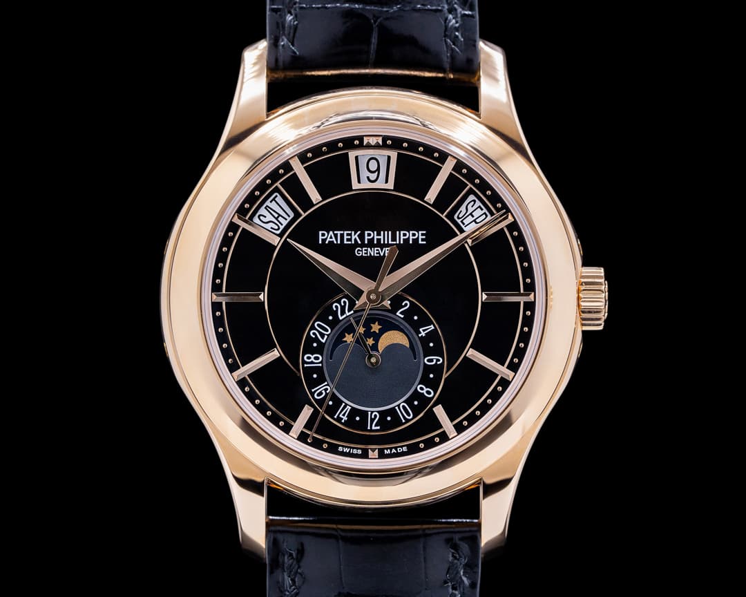 Patek Philippe Annual Calendar 5205R Black Dial 18k Rose Gold UNWORN