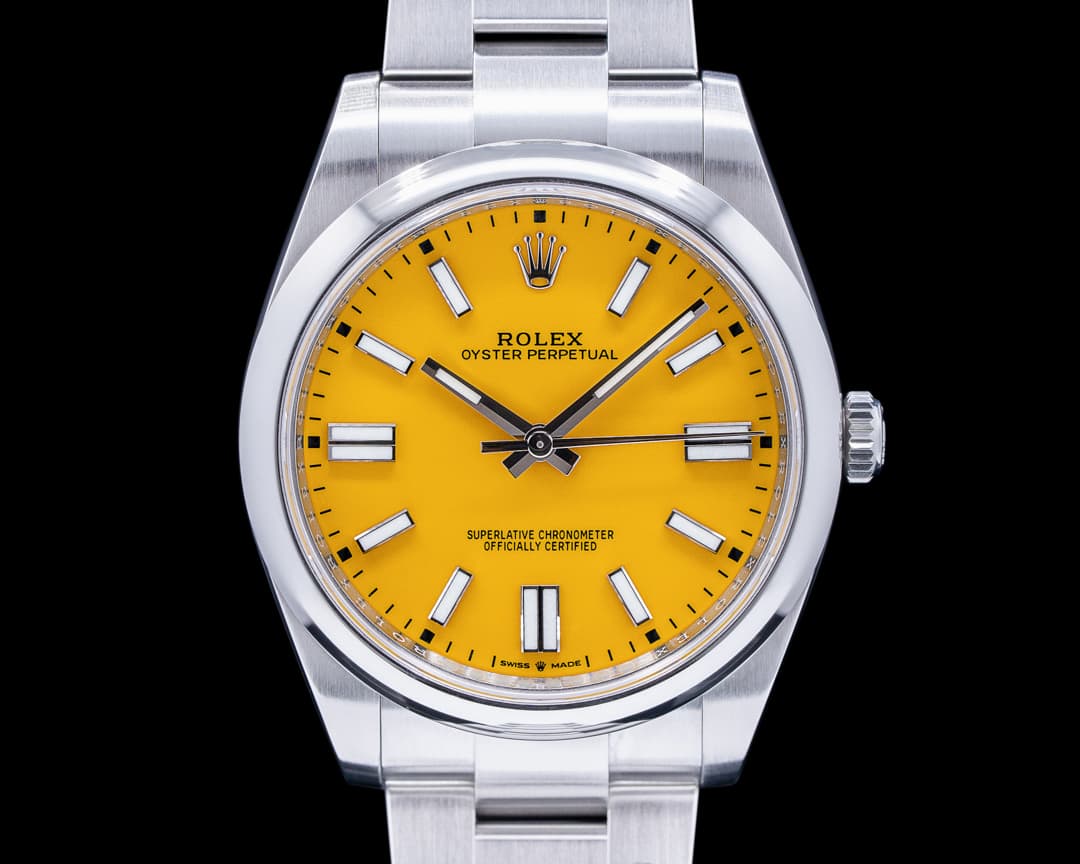 Rolex Oyster Perpetual 124300 41mm SS / Yellow Dial 