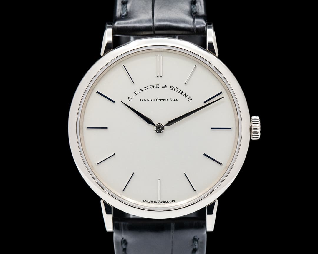 A. Lange and Sohne Saxonia Thin Manual Wind 201.027 18K White Gold
