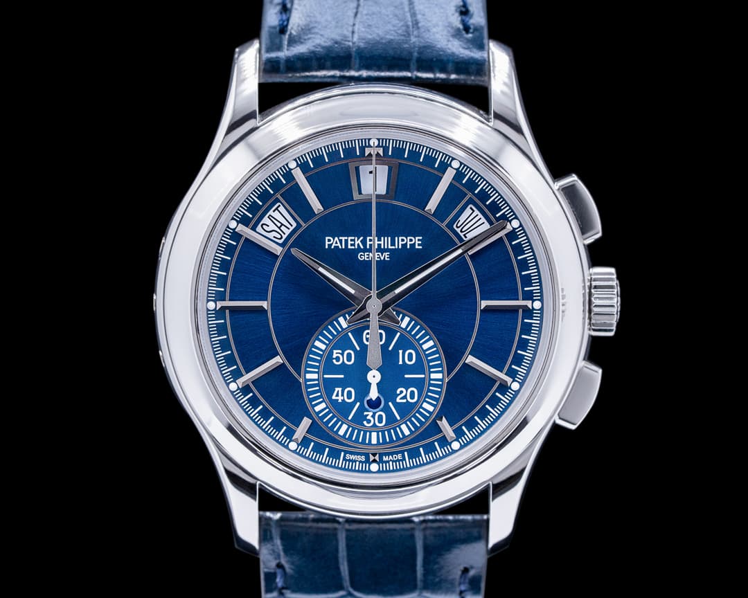 Patek Philippe 5905P Chronograph Annual Calendar PT Blue Dial 
