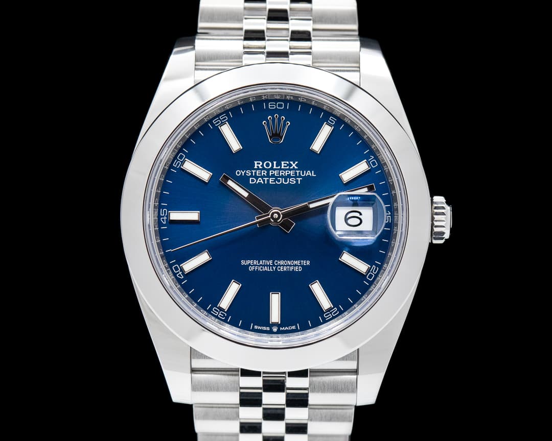 Rolex Datejust 41 126300 Blue Stick Dial SS Jubilee 2023