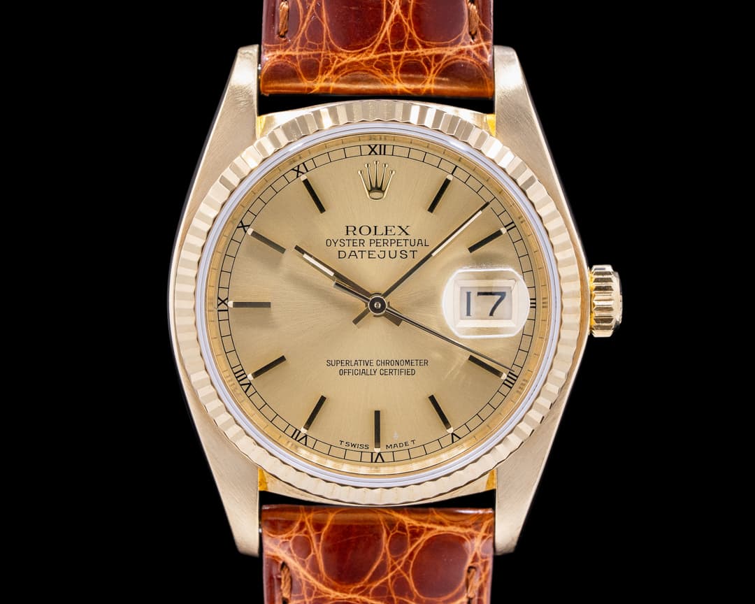 Rolex Datejust 16018 18k Yellow Gold / Champagne Dial c. 1984