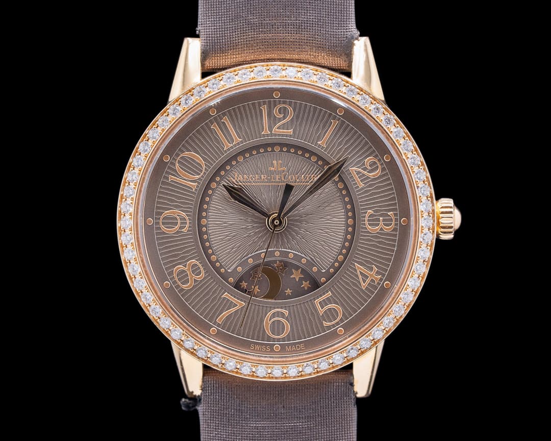 Jaeger LeCoultre Rendez-Vous Night & Day 18K Rose Gold Diamond Bezel