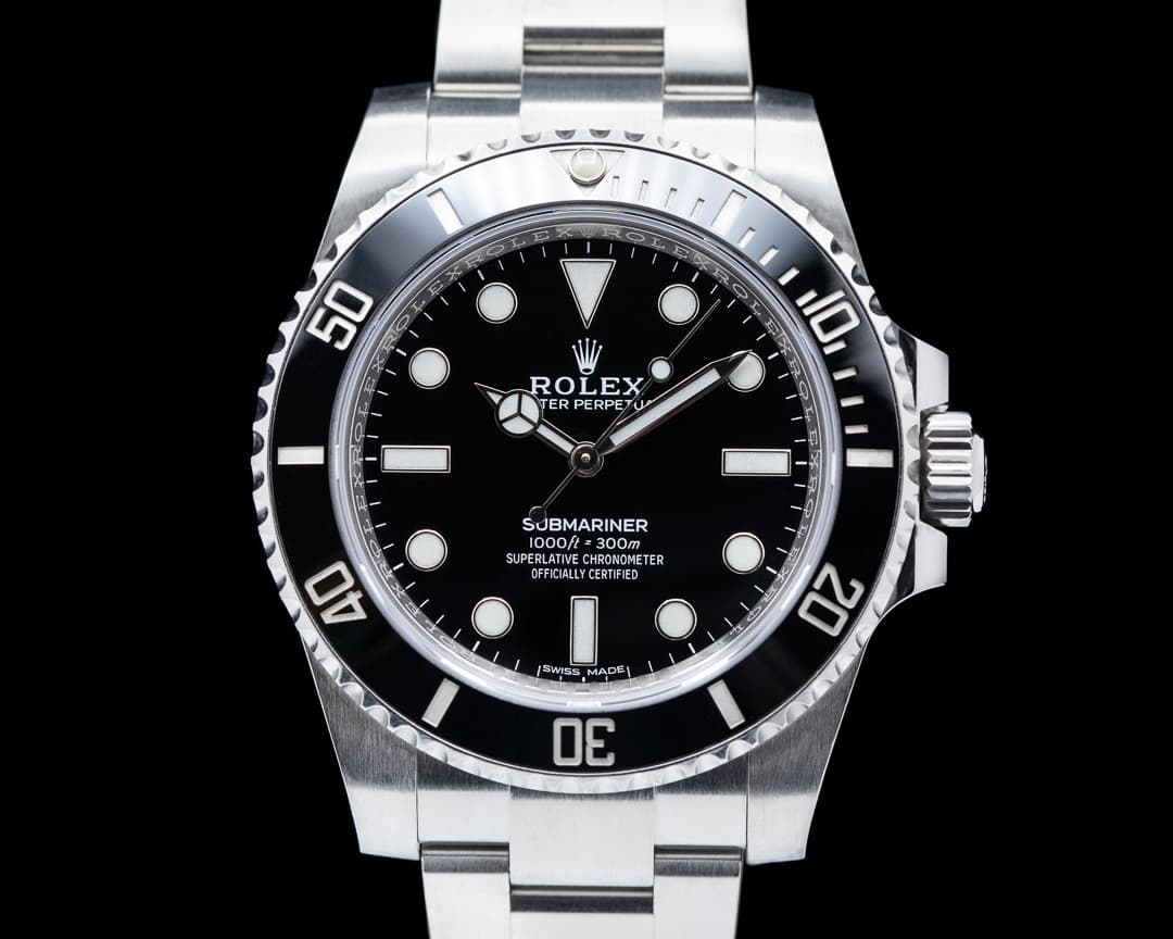 Rolex Submariner 114060 No Date Ceramic Bezel SS