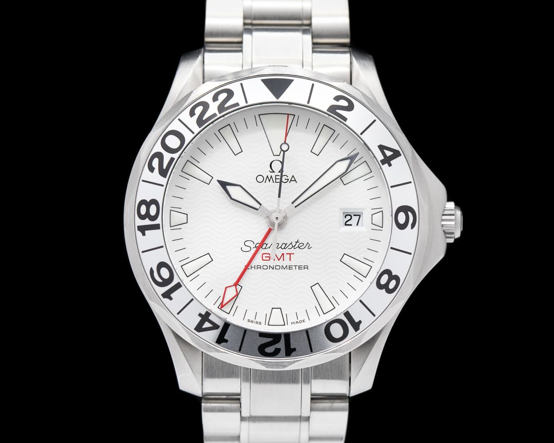 Omega Seamaster GMT White Dial Nice Full Set