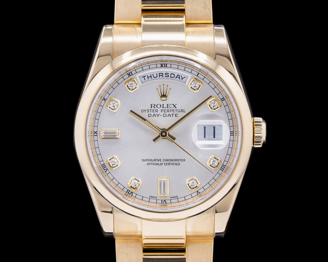 Rolex Day-Date YG/YG Silver Dial P Series