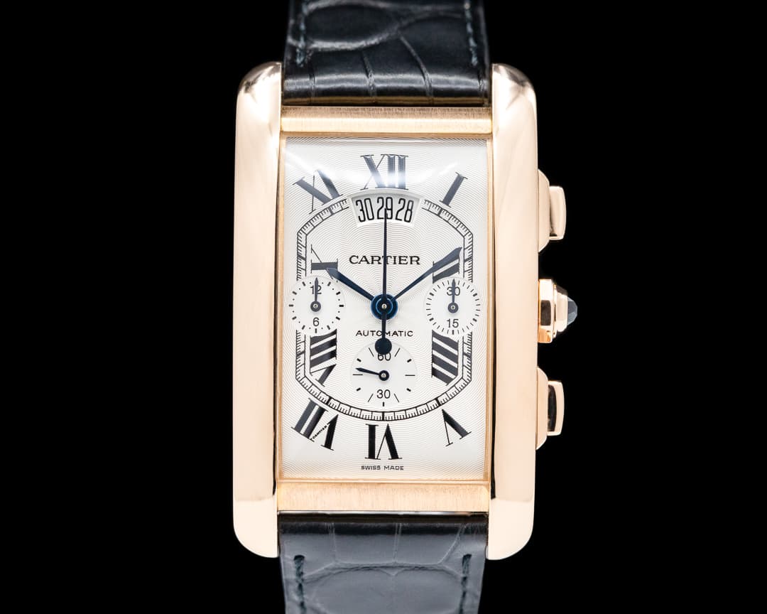 Cartier Tank Americaine XL Chronograph 18K Rose Gold