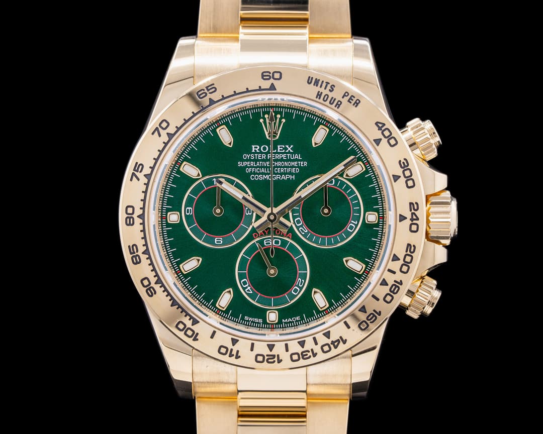 Rolex Daytona 116508 18k Yellow Gold / Green Dial