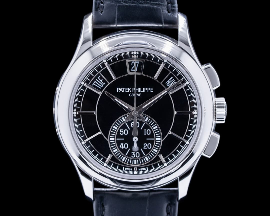Patek Philippe Chronograph Annual 5905P Calendar Platinum / Black Dial 