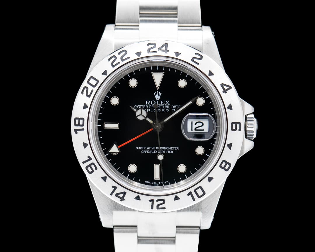 Rolex Explorer II SS Black Dial 16570 very sharp