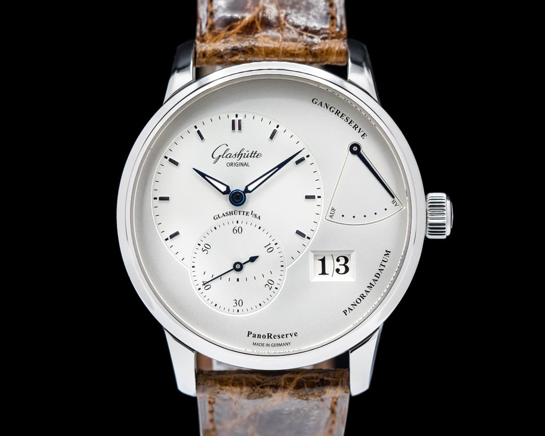 Glashütte Original PanoReserve SS Manual Wind Silver Dial 39MM