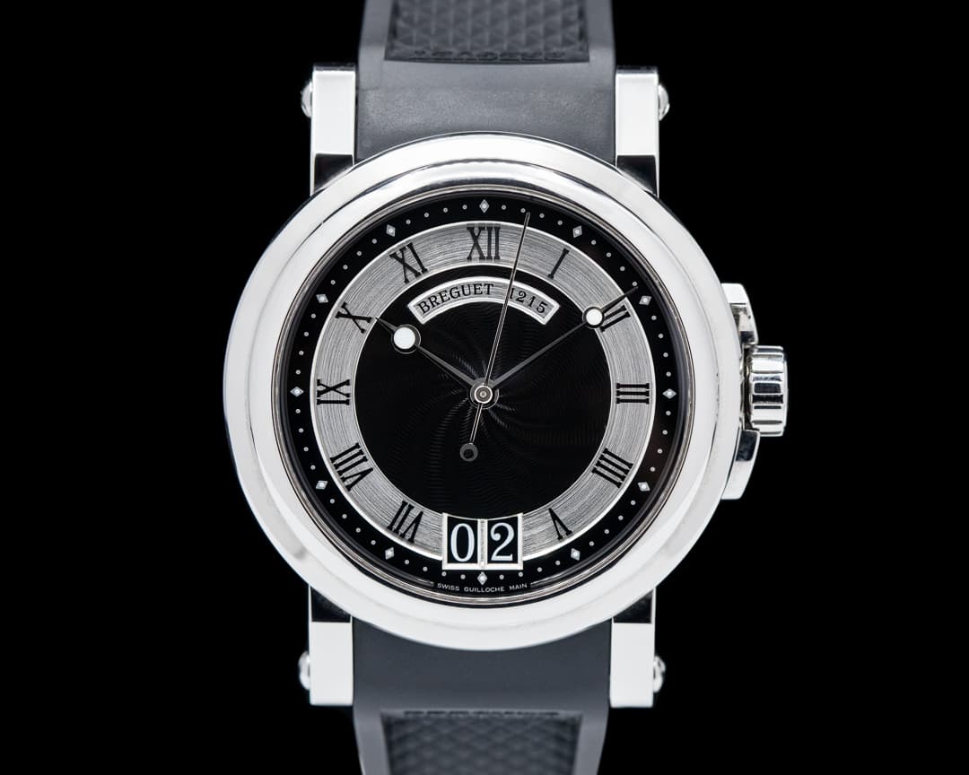 Breguet Marine Big Date Black Dial SS / Rubber 