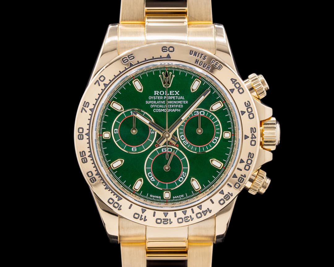 Rolex Daytona 116508 18k Yellow Gold / Green Dial