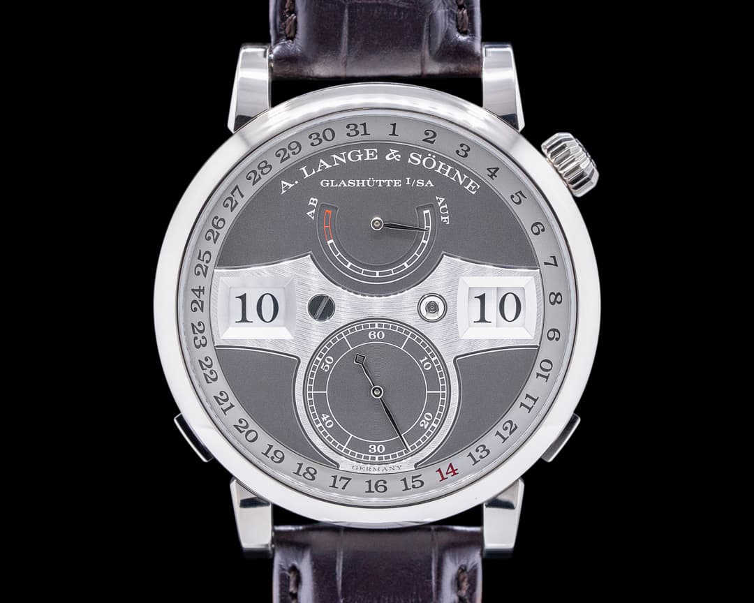 A. Lange and Sohne Zeitwerk Date 148.038 White Gold 2021 