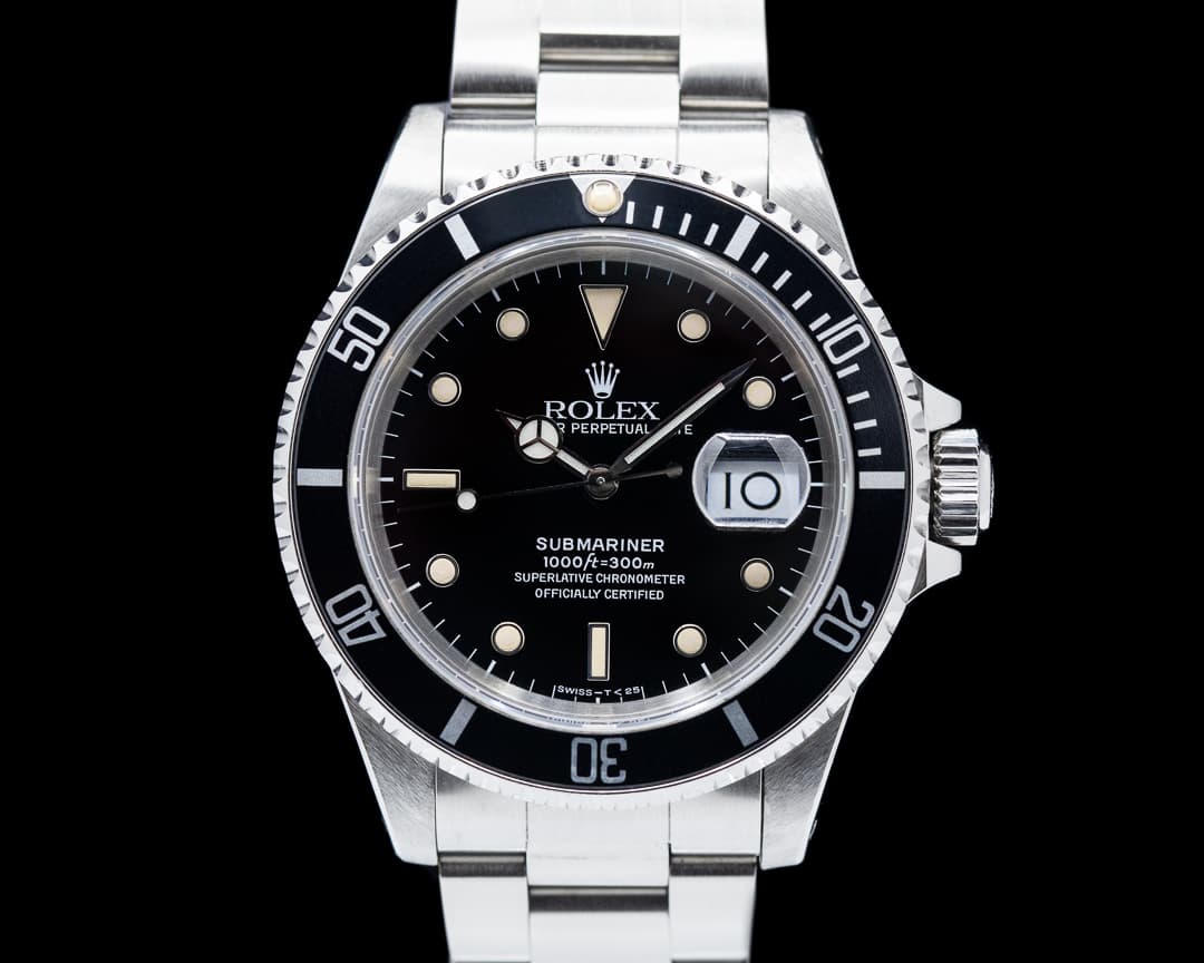 Rolex Submariner SS Black Dial Circa 1989 COMPLETE