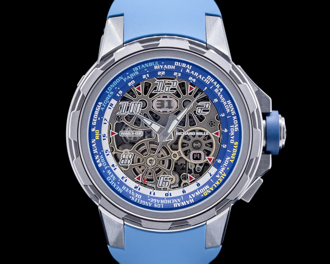 Richard Mille RM63-02 Automatic Winding Worldtimer Titanium FULL SET
