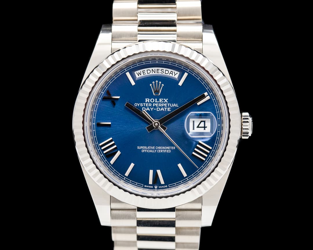 Rolex Day Date 228239 President 18K White Gold Blue Dial 40MM 2022