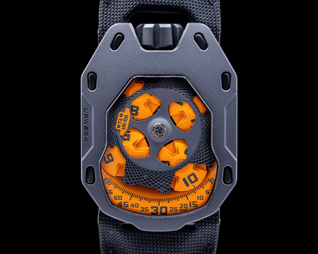 URWERK UR-105 TA titanium Clockwork Orange 2022 FULL SET 
