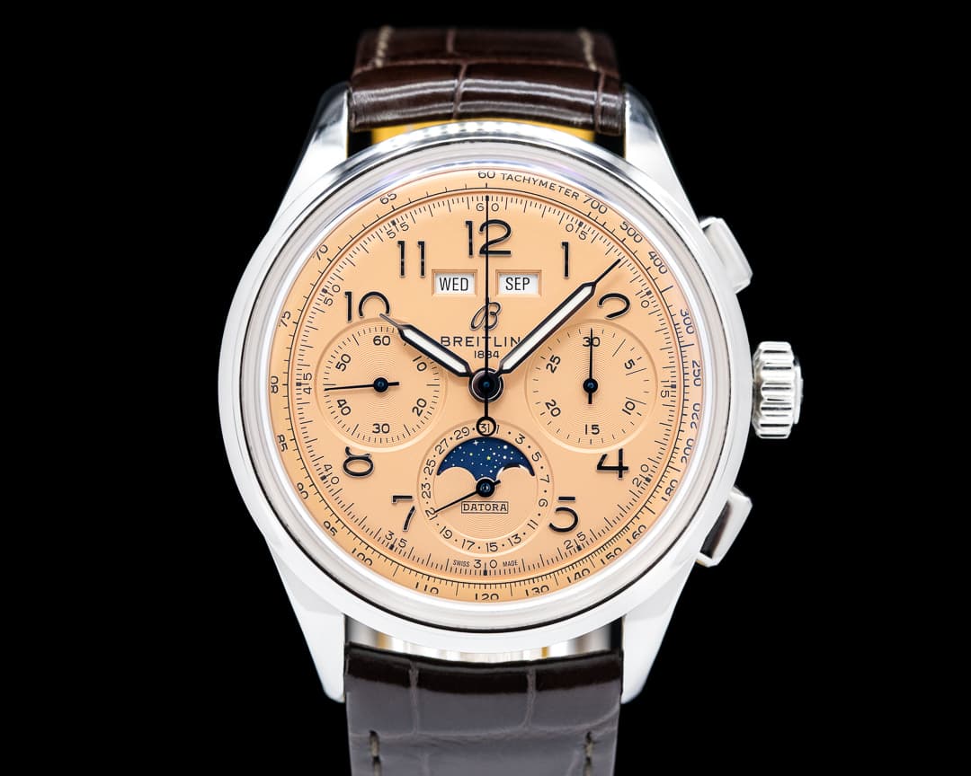 Breitling Premier B25 Datora Salmon Dial 
