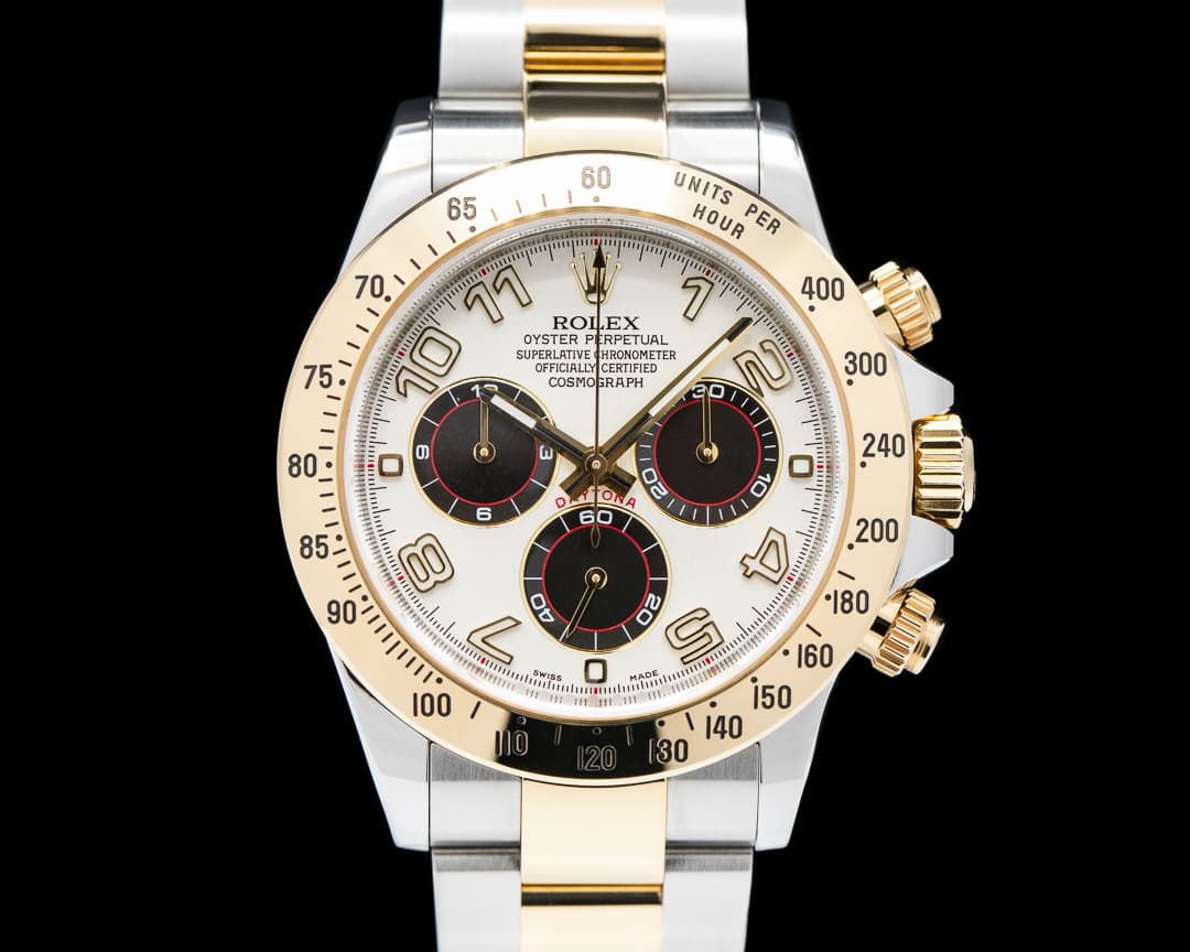 Rolex Daytona 116523 White "PANDA" Dial 18K Yellow Gold