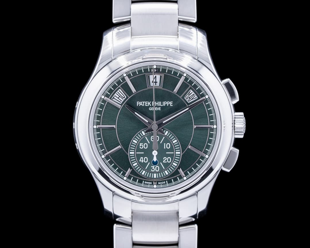 Patek Philippe 5905/1A Chronograph Annual Calendar Green Dial SS 