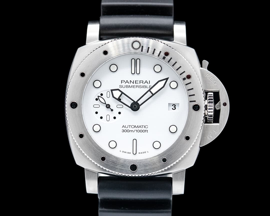 Panerai Luminor Submersible Stainless Steel 42mm White Dial