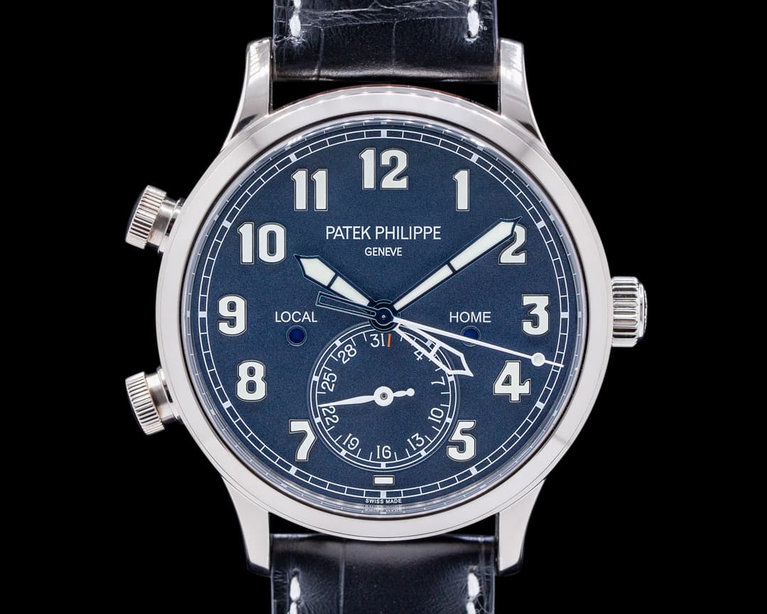 Patek Philippe Calatrava 5524G Pilot Travel Time 18k White Gold