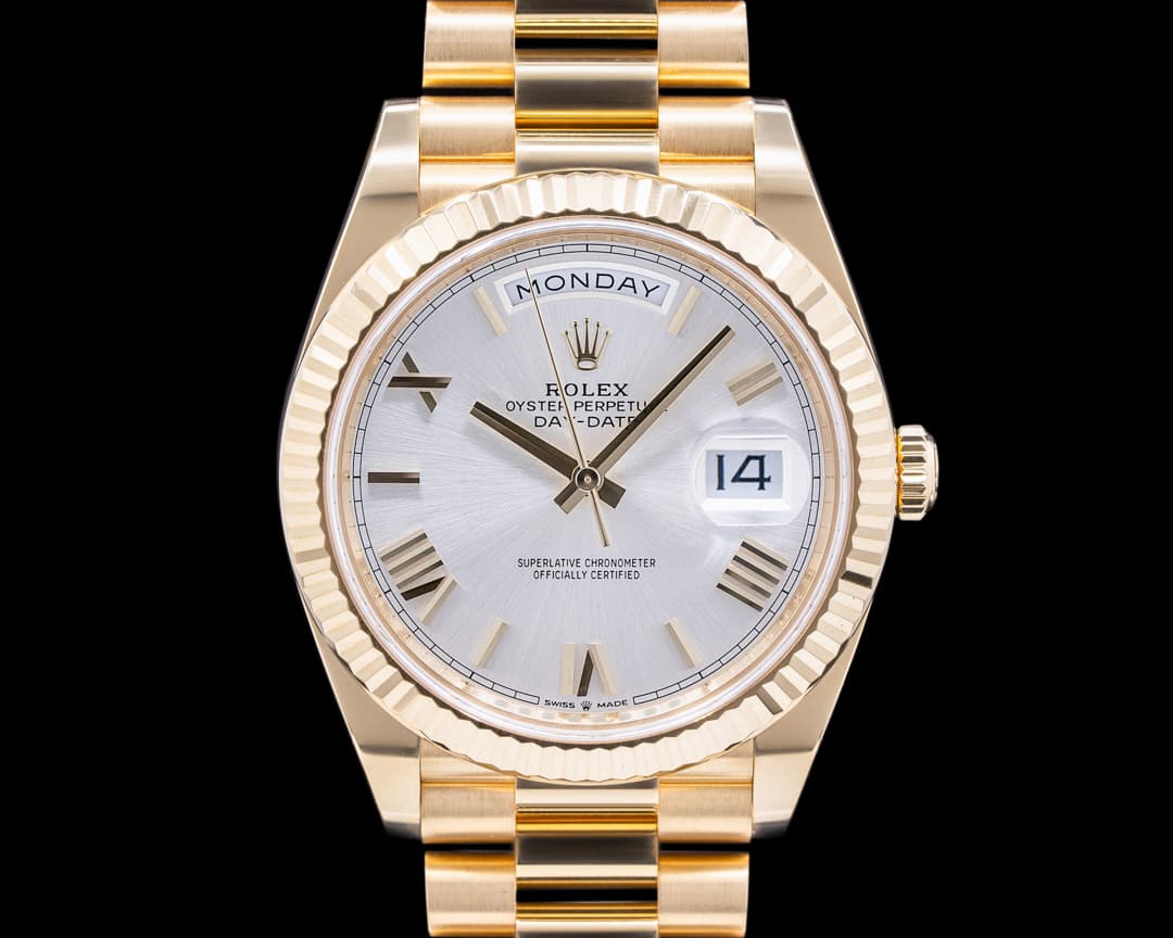 Rolex Day Date 228238 Presidential 18k Yellow Gold Silver Dial 2022