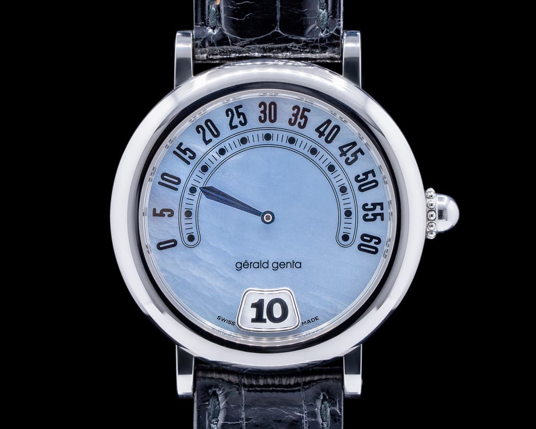 Gerald Genta Retro Classic SS Blue Mother of Pearl Dial