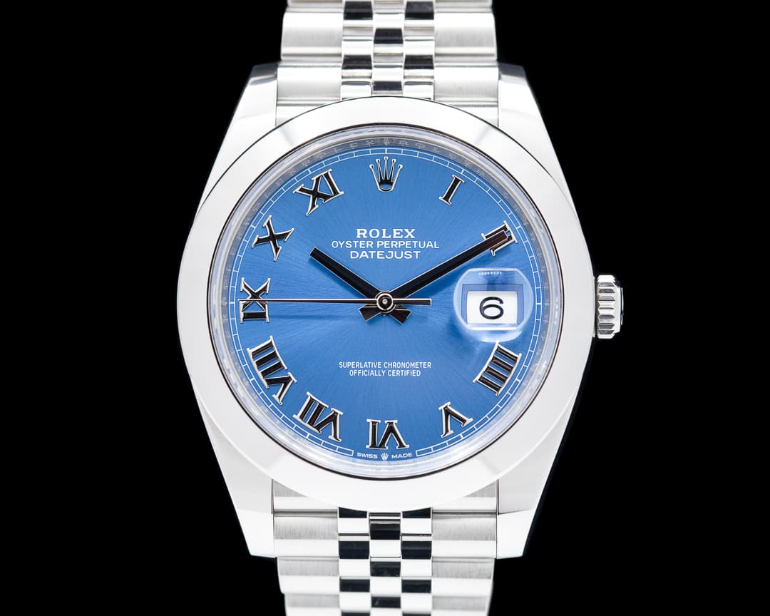Rolex Datejust 41 Blue Roman Dial SS 2022