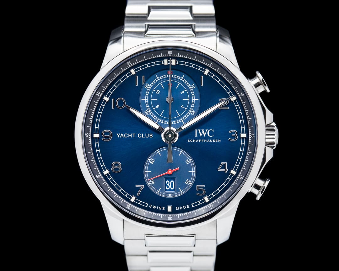 IWC Portuguese Yacht Club Flyback SS / SS blue Dial 