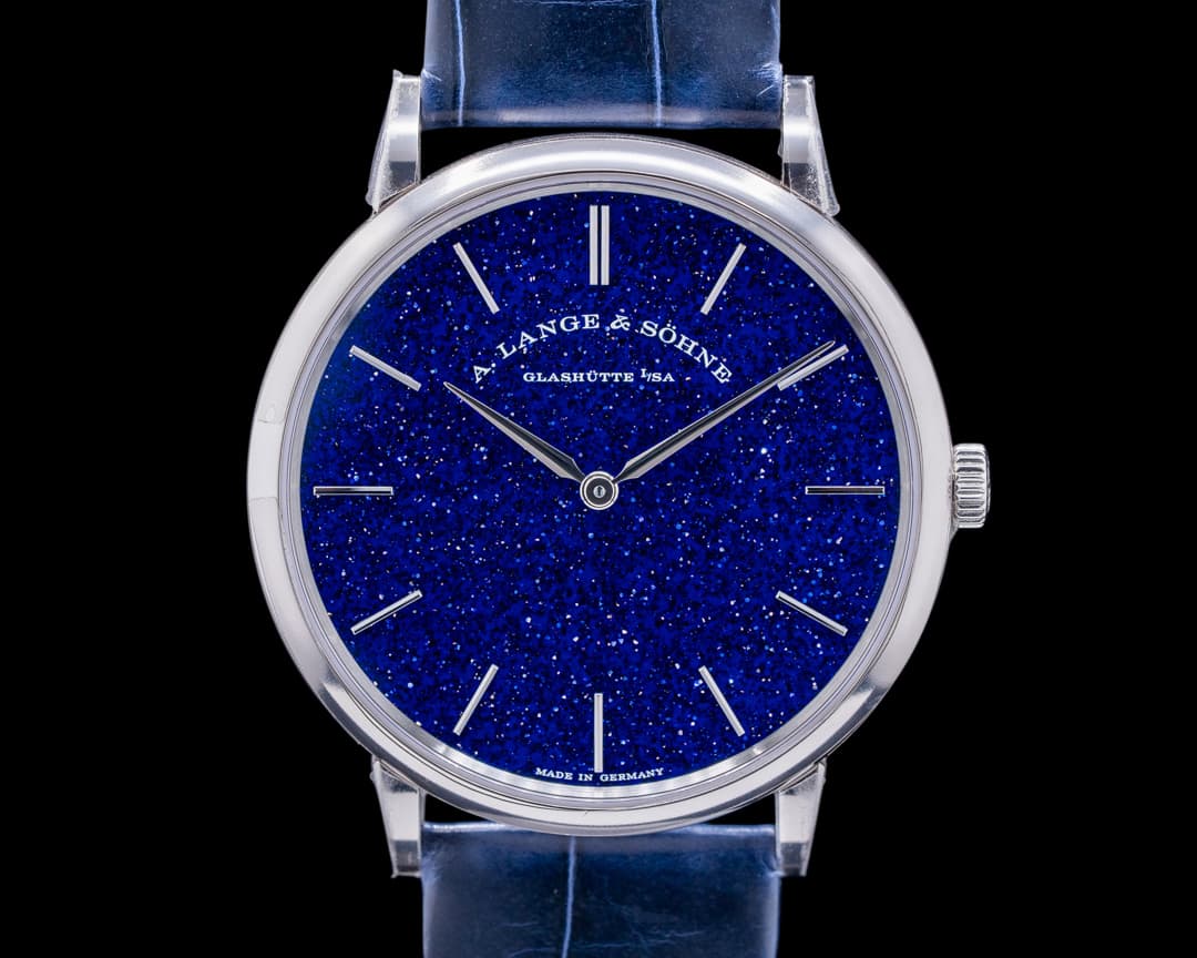 A. Lange & Söhne Saxonia Thin Manual Wind Blue Gold-Flux Dial 205.086