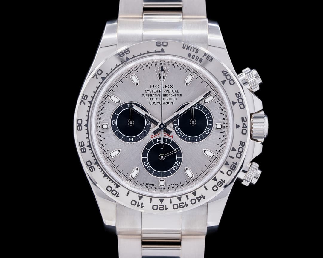 Rolex Daytona 116509 Silver and Black Dial 18K White Gold