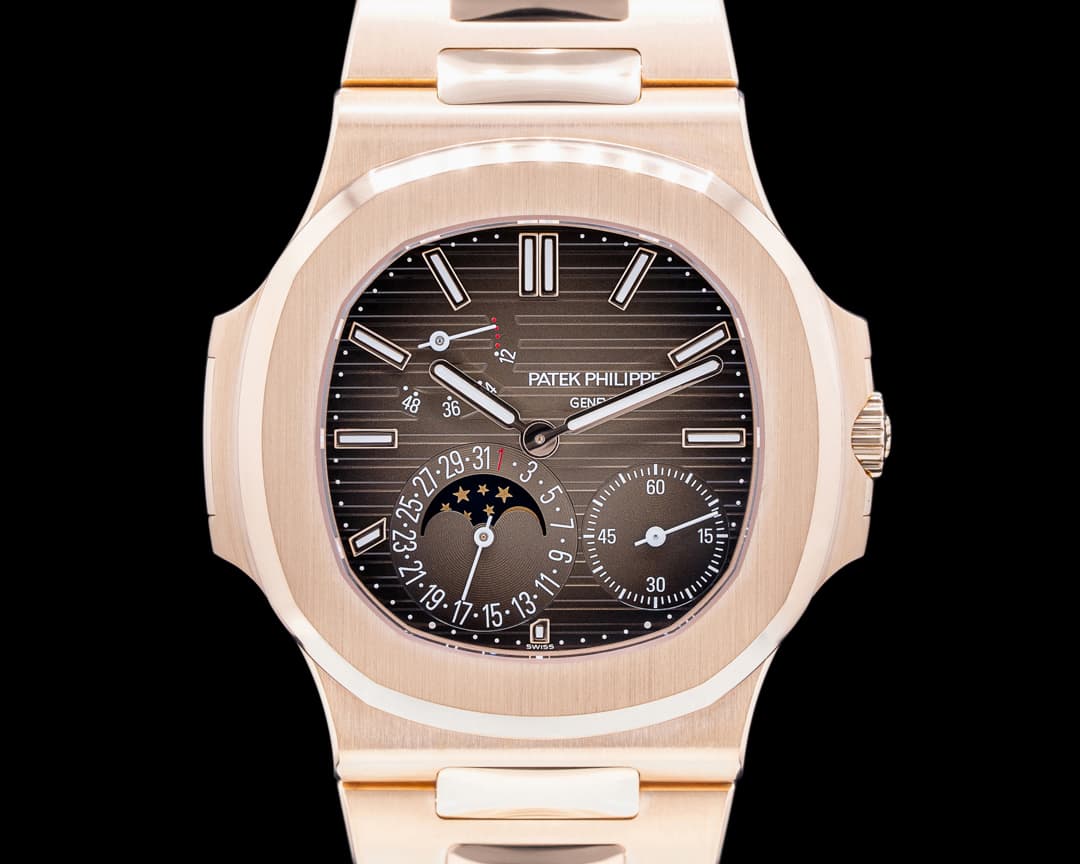 Patek Philippe Jumbo Nautilus 5712/1R Power Reserve Moon 18K Rose Gold 2023