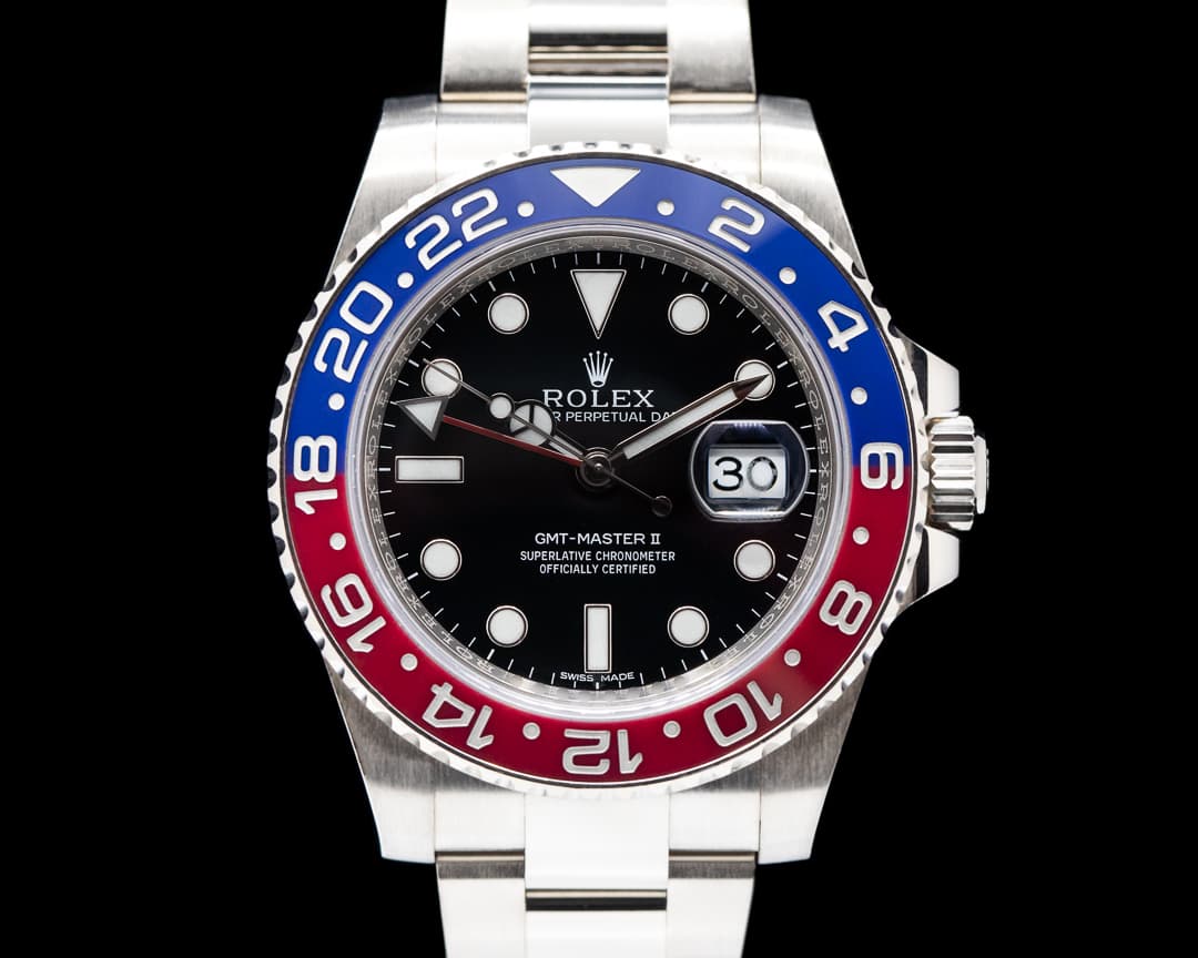 Rolex GMT Master II 116719 Ceramic "Pepsi" 18k Black Dial 