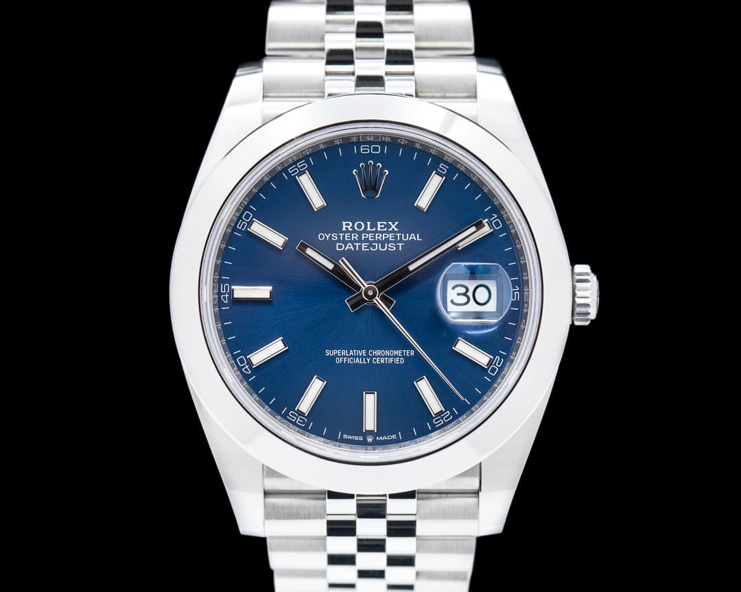 Rolex Datejust 41 126300 Blue Stick Dial SS Jubilee 2021