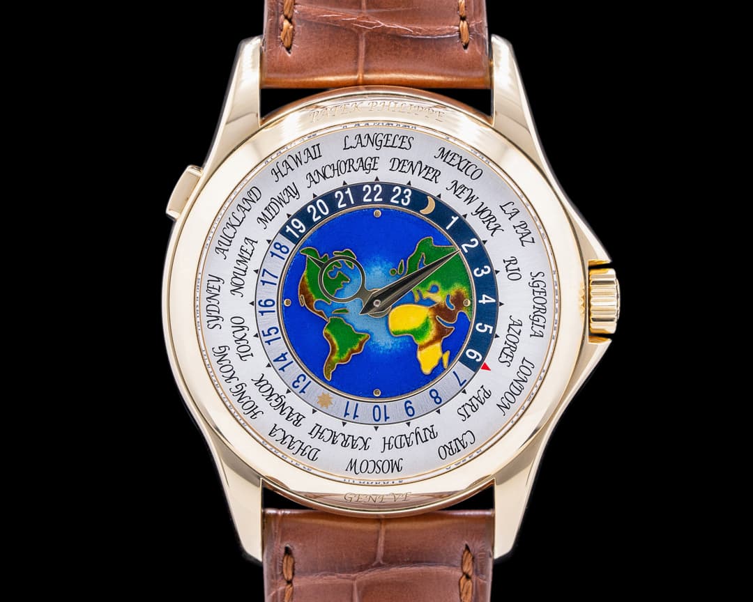 Patek Philippe World Time 5131J Enamel Dial 18K Yellow Gold