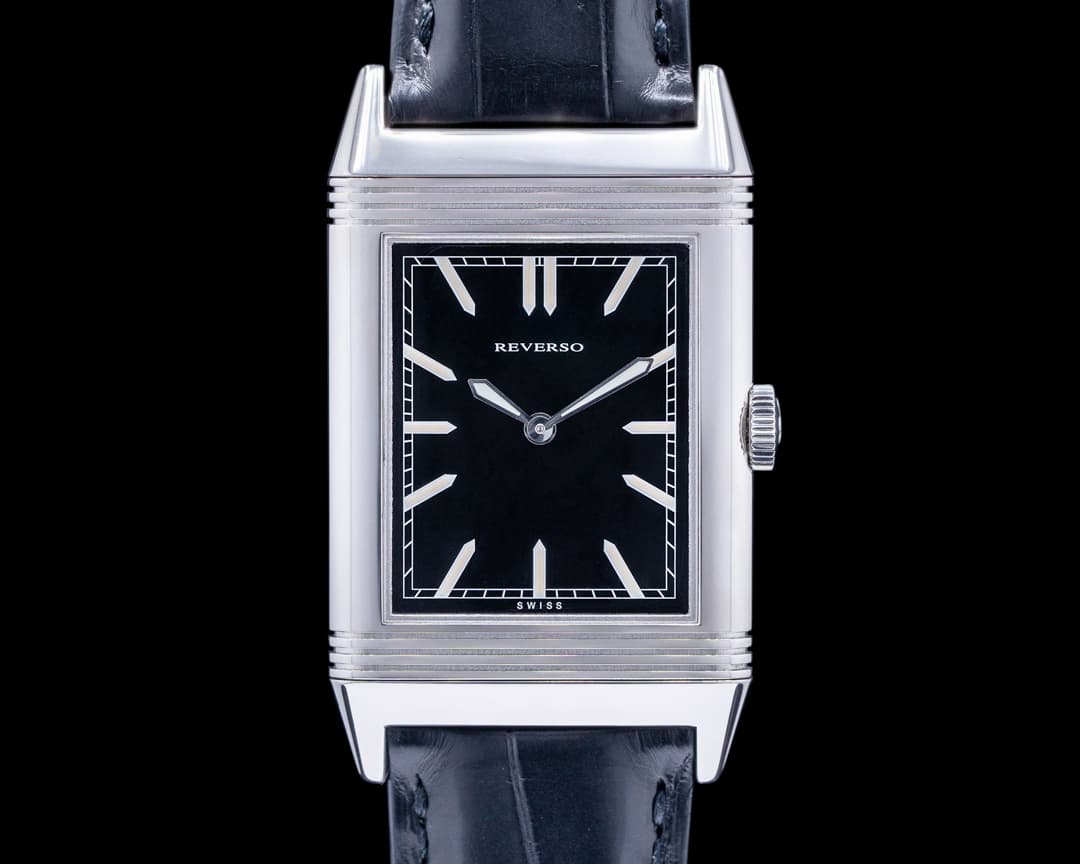 Jaeger LeCoultre Grande Reverso Tribute to 1931 Ultra Thin SS Black Dial