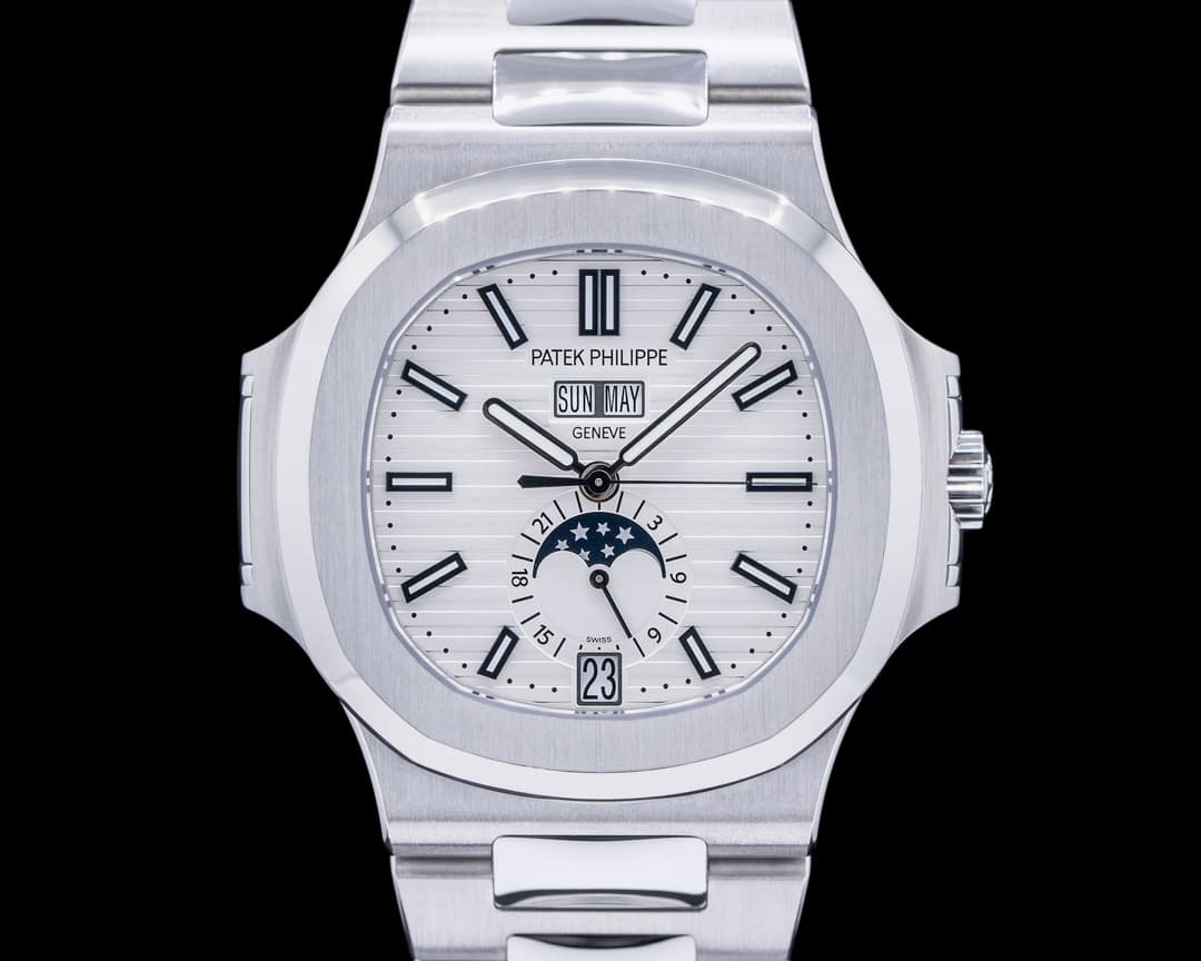 Patek Philippe Nautilus Annual Calendar 5726 Moon White Dial SS 