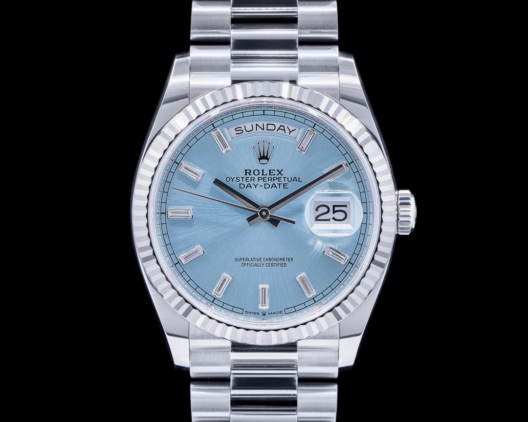Rolex Day Date 128236 Platinum Baguette Dial 2023
