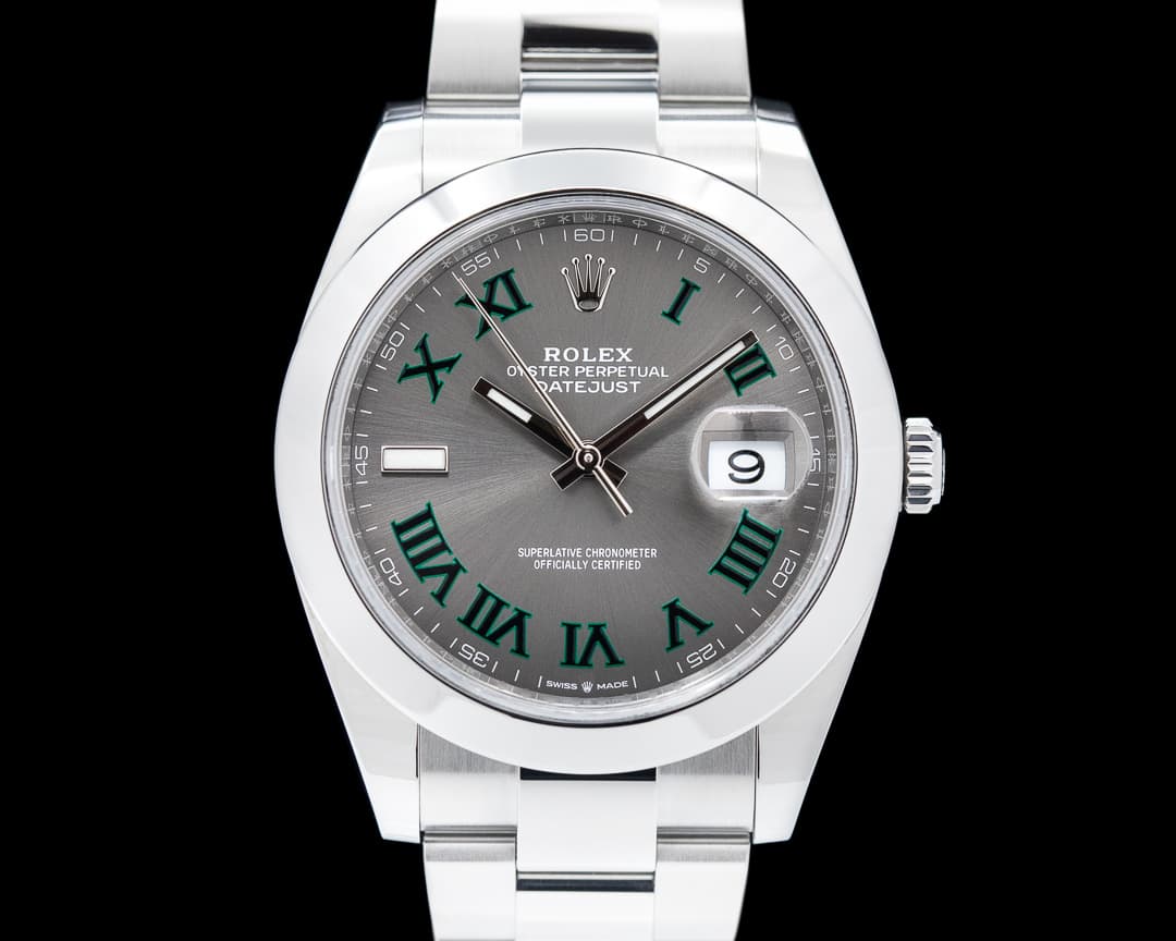 Rolex Datejust 41 126300 Wimbledon Slate Roman Dial SS 2021