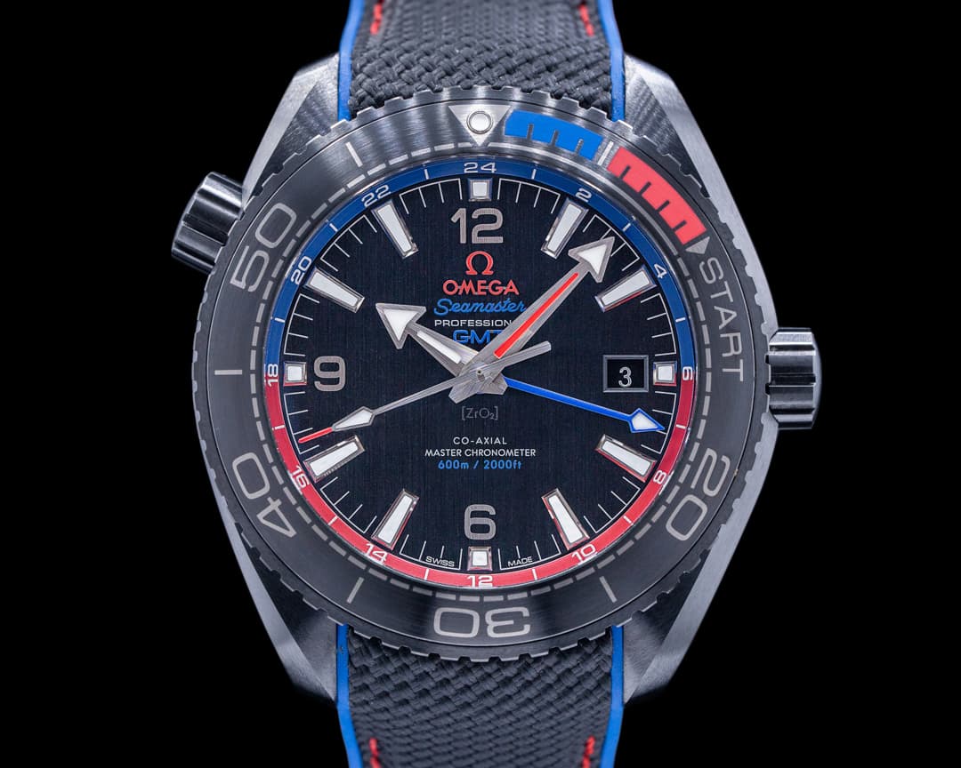 Omega Seamaster Planet Ocean ETNZ Deep Black GMT 600M Co-Axial Ceramic