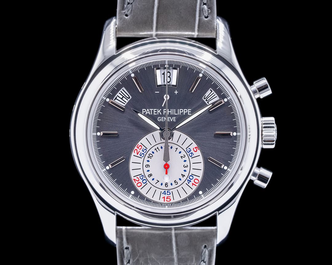 Patek Philippe Annual Calendar 5960P Chronograph Platinum Grey Dial 