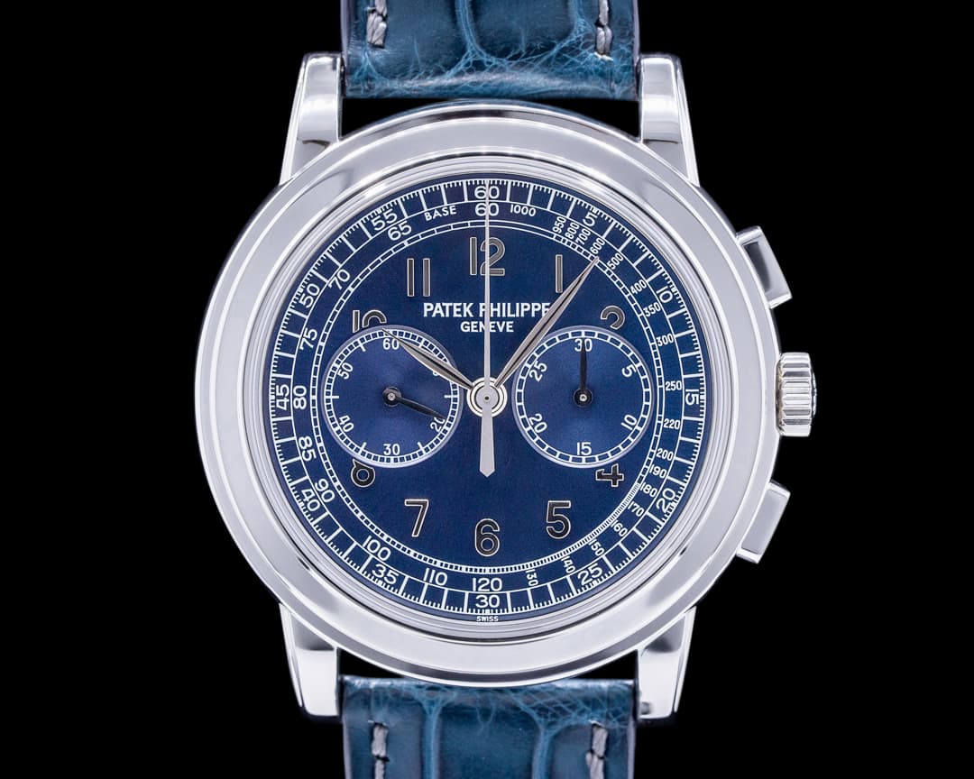 Patek Philippe 5070P Platinum Blue Dial Chronograph UNWORN 